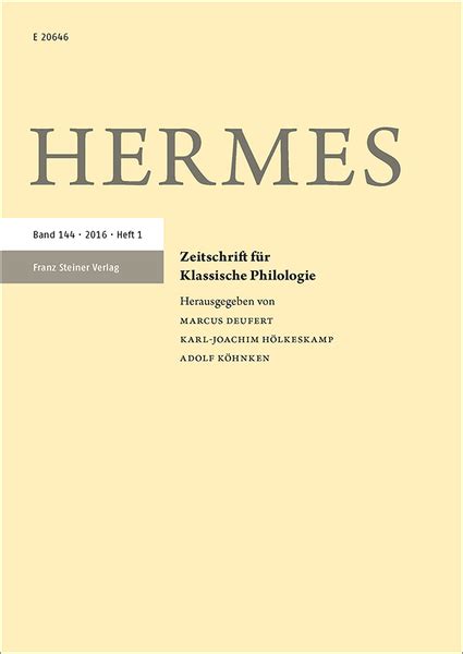 hermes zeitschrift|Hermes .